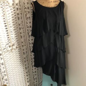 Elegant Black Layered Dress
